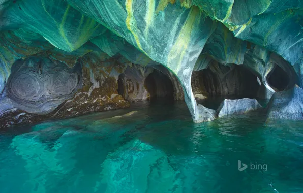 Чили, Анды, Патагония, мраморные пещеры, General Carrera Lake