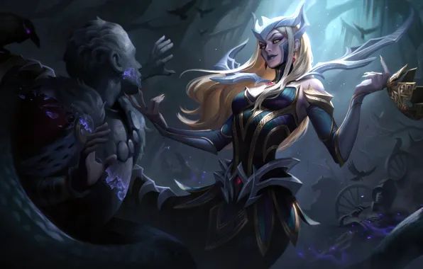 Art, Game, League of Legends, Cassiopeia, Skin, LoL, Coven