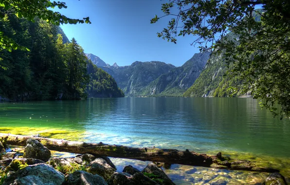 Картинка вода, пейзаж, природа, река, фото, Германия, Бавария, Berchtesgaden
