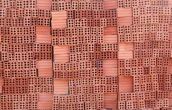 Фон, кирпич, много