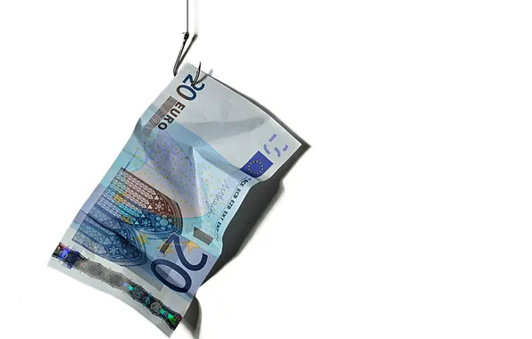 Деньги, евро, крючок