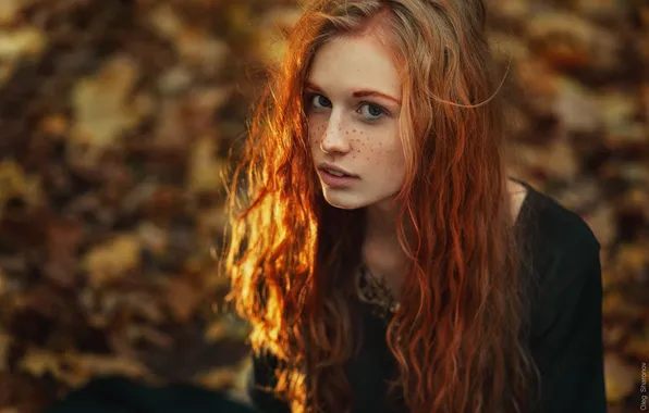 Взгляд, девушка, фон