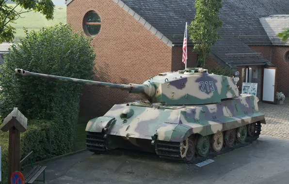 Картинка танк, Бельгия, Вторая мировая война, немецкий, тяжёлый, «Короле́вский тигр», «Königstiger», Ла-Глезе