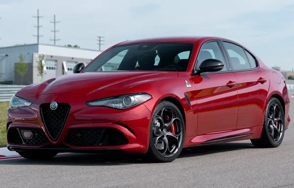 Car, машина, асфальт, Alfa Romeo, sport, red, sportcar, спереди