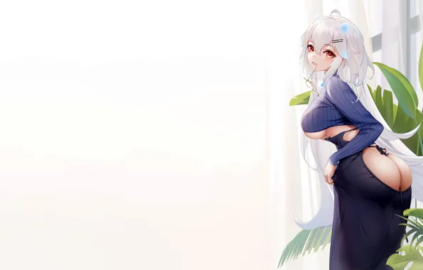 Girl, sexy, ass, long hair, boobs, anime, beautiful, pretty
