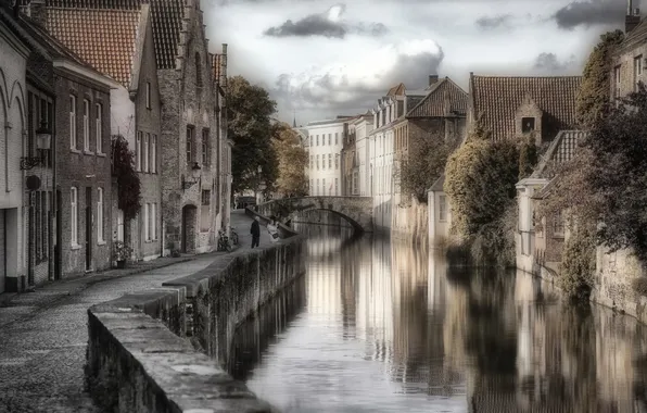 Картинка канал, Бельгия, Брюгге, Bruges