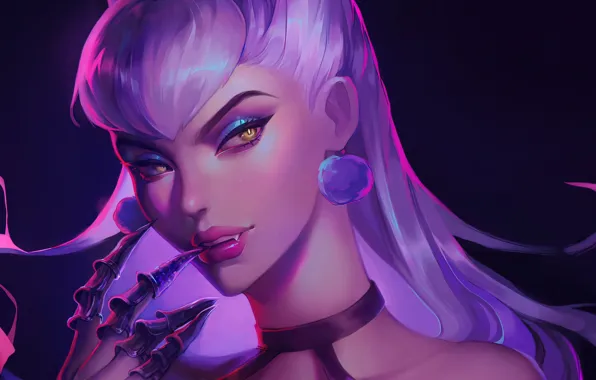 Красивая девушка, league of Legends, Evelynn KDA, girl art, Evelynn (League of Legends)