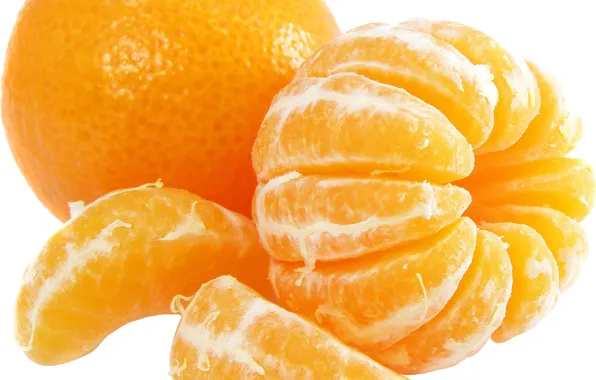 Картинка макро, апельсин, долька, цитрус