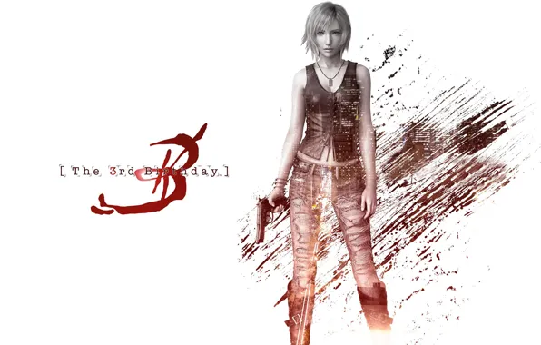 Девушка, белый фон, Parasite Eve