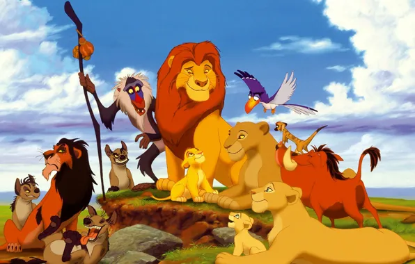 Картинка обезьяна, тимон, король лев, пумба, нала, симба, тимон и пумба, гиены
