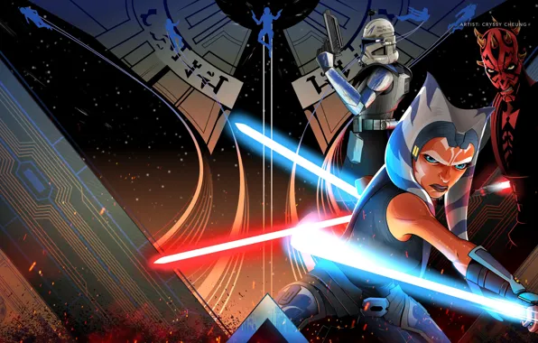 Star Wars, Звездные войны, Disney, art, 7 сезон, Рекс, Войны клонов, Rex