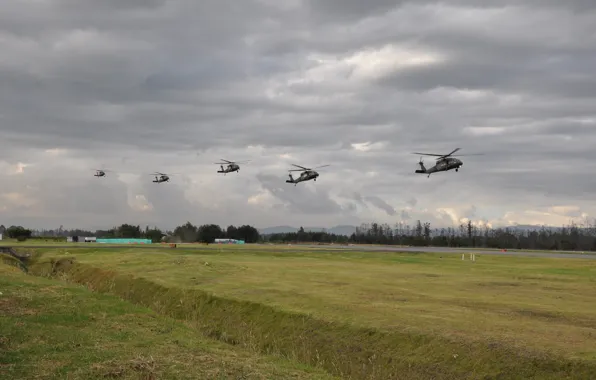 Вертолеты, аэродром, HH-60G, Pave Hawk