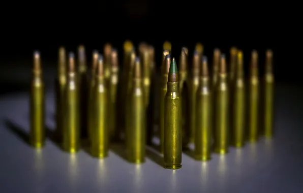 Картинка макро, патроны, 5.56 cartridges