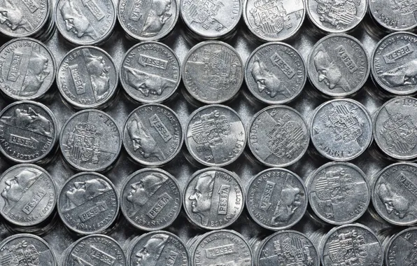 Silver, peseta, moneda
