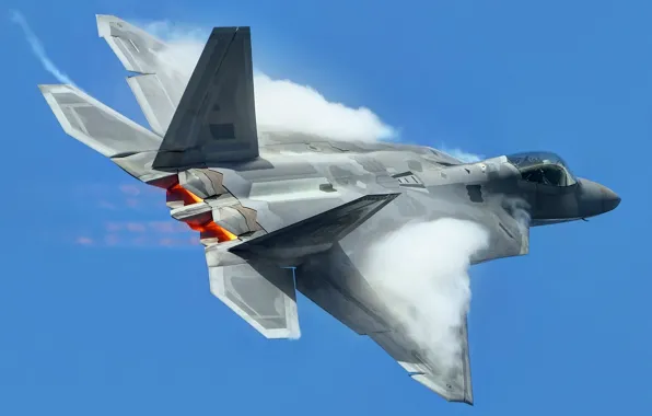 Картинка небо, оружие, самолёт, F-22 Raptor