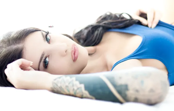 Взгляд, девушка, фон