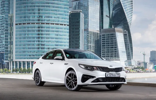 Белый, KIA, Optima, GT-Line