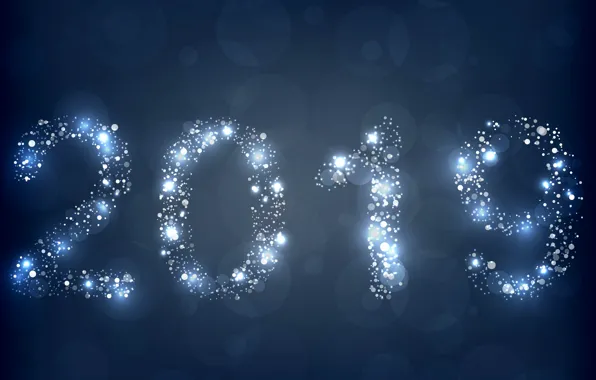 Картинка салют, Новый Год, цифры, background, New Year, fireworks, Happy, sparkle