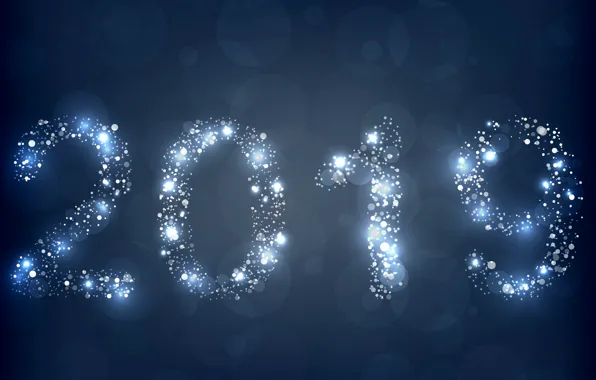 Салют, Новый Год, цифры, background, New Year, fireworks, Happy, sparkle