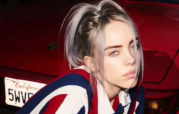 Машина, блондинка, певица, singer, Billie Eilish, Билли Айлиш