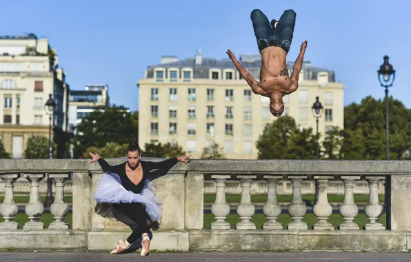 Ballet, parkour, ballerina