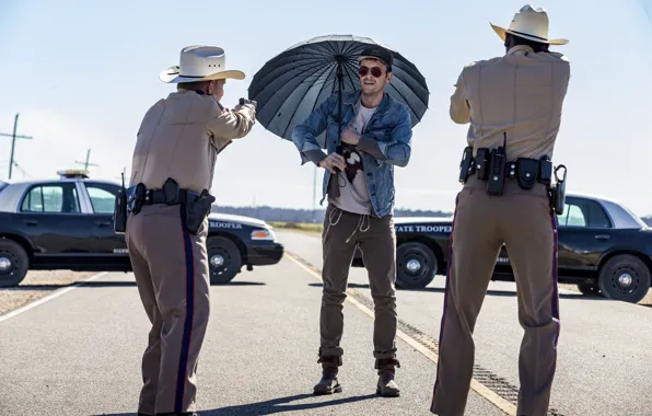 Car, hat, umbrella, police, vampire, tv series, Preacher