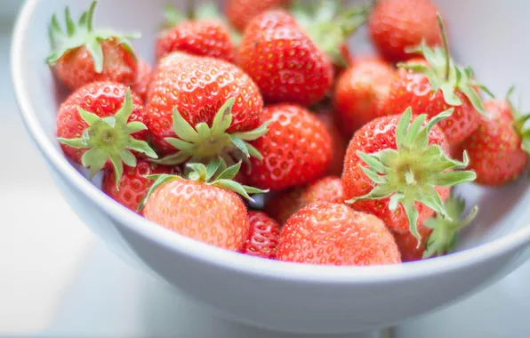 Макро, красный, ягоды, клубника