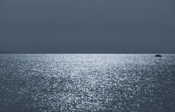Картинка море, ночь, корабль