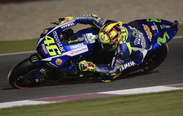 Картинка Мотоцикл, Race, Yamaha, MotoGP, Rossi, Moto, 2015