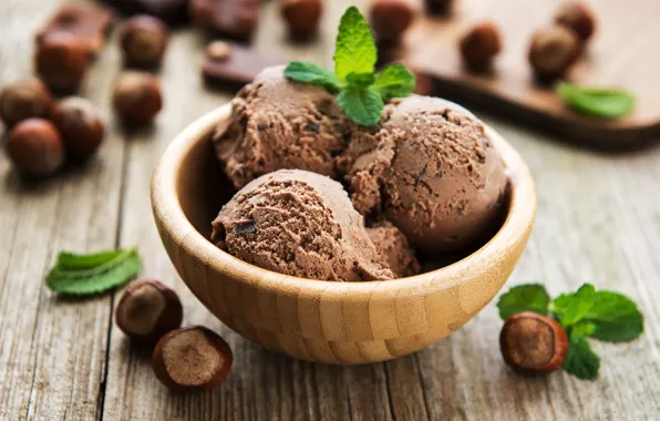 Мороженое, десерт, шоколадное, nuts, ice cream, chocalate, Oxana Denezhkina