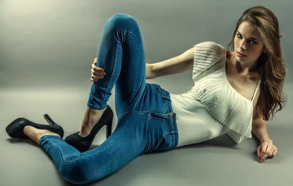 Картинка девушка, поза, фон, Kayla