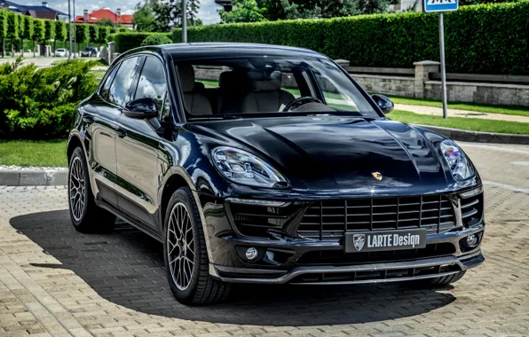 Машина, улица, тюнинг, номер, Porsche, спереди, tuning, Larte Design
