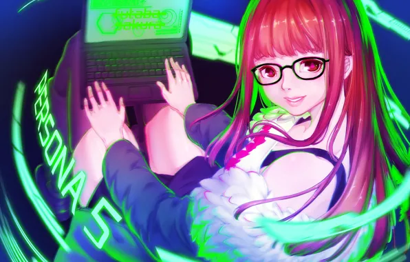 Девушка, ноутбук, Persona, Персона