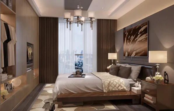 Комната, кеды, картина, bedroom typical, MODERN APARTMENT