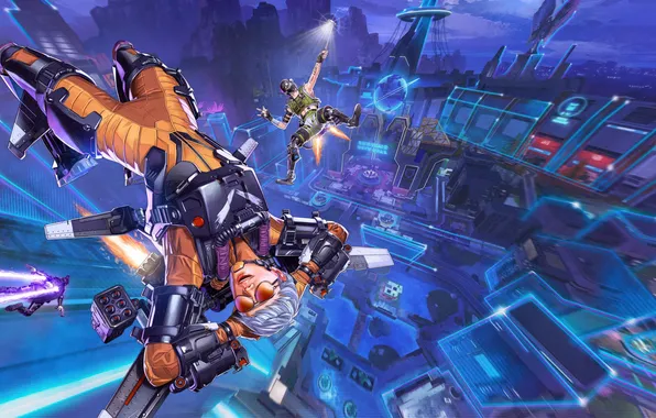 Wraith, Valkyrie, game art, octane, apex legends, apex legends art, apex art, E-District