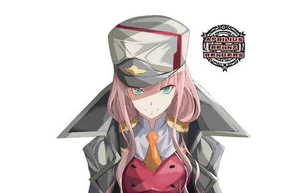 Взгляд, девушка, кепка, 002, Darling In The Frankxx, Милый во Франксе, Zero Two
