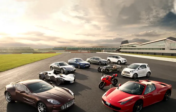 Aston Martin, Mercedes-Benz, Porsche, BMW, Ferrari, Land Rover, Morgan, BAC