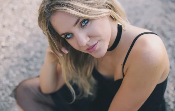Взгляд, портрет, блондинка
