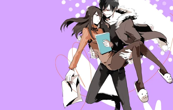 Девушка, аниме, арт, персонажи, Изая Орихара, Durarara!!