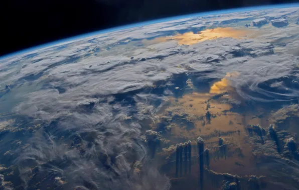 Облака, земля, планета, earth, clouds