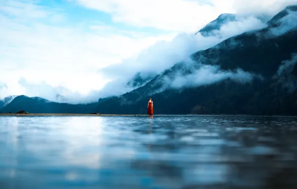 Картинка вода, девушка, платье, Lizzy Gadd