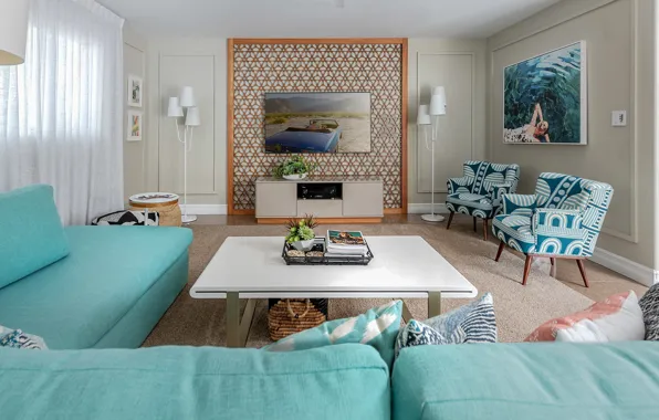 Дизайн, стиль, комната, интерьер, Флорида, гостиная, Palm Springs