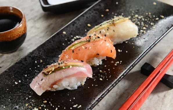 Картинка рыба, rolls, sushi, суши, fish, роллы, специи, японская кухня