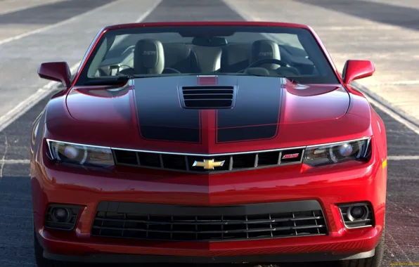 Красный, Камаро, перед, red, camaro, z28, 2014