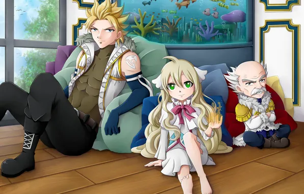 Дети, аниме, арт, парень, персонажи, Fairy Tail, Хвост феи