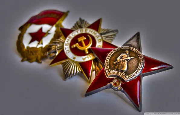 Отечественной войны, Ордена, красного знамени и красной звезды
