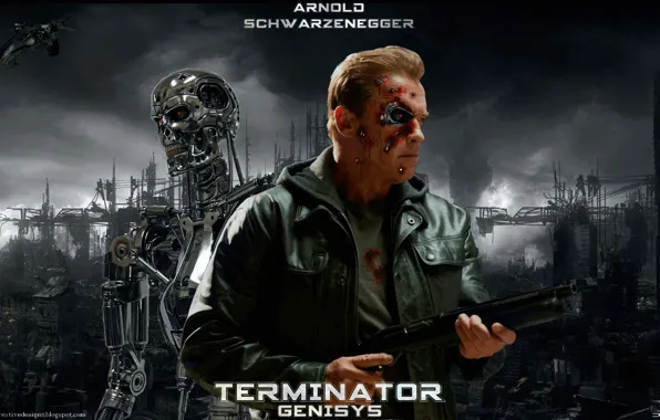 Девушка, арнольд шварценеггер, Terminator-Genisys