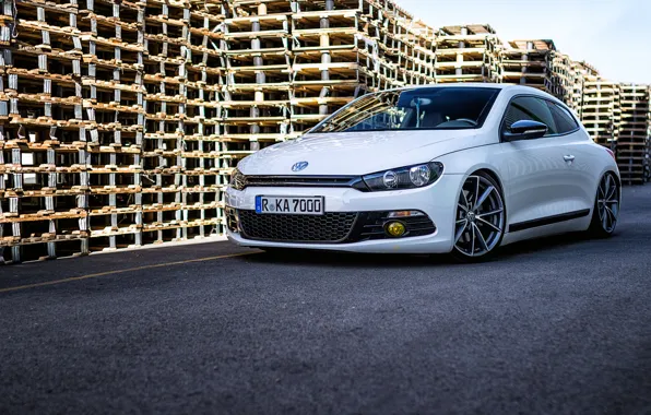 Картинка Volkswagen, White, Scirocco