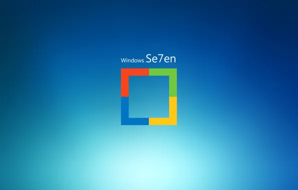 Картинка компьютер, краски, Windows 7, операционная система