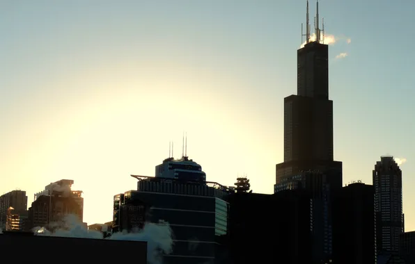 Картинка здания, небоскребы, америка, чикаго, Chicago, сша, высотки